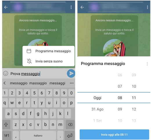Come programmare un messaggio su Telegram Come programmare un messaggio su Telegram