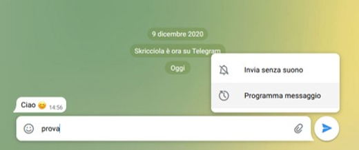 Come programmare un messaggio su Telegram Come programmare un messaggio su Telegram